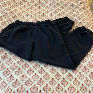 Brandy Melville Navy Blue Elastic-Waist Sweat pants